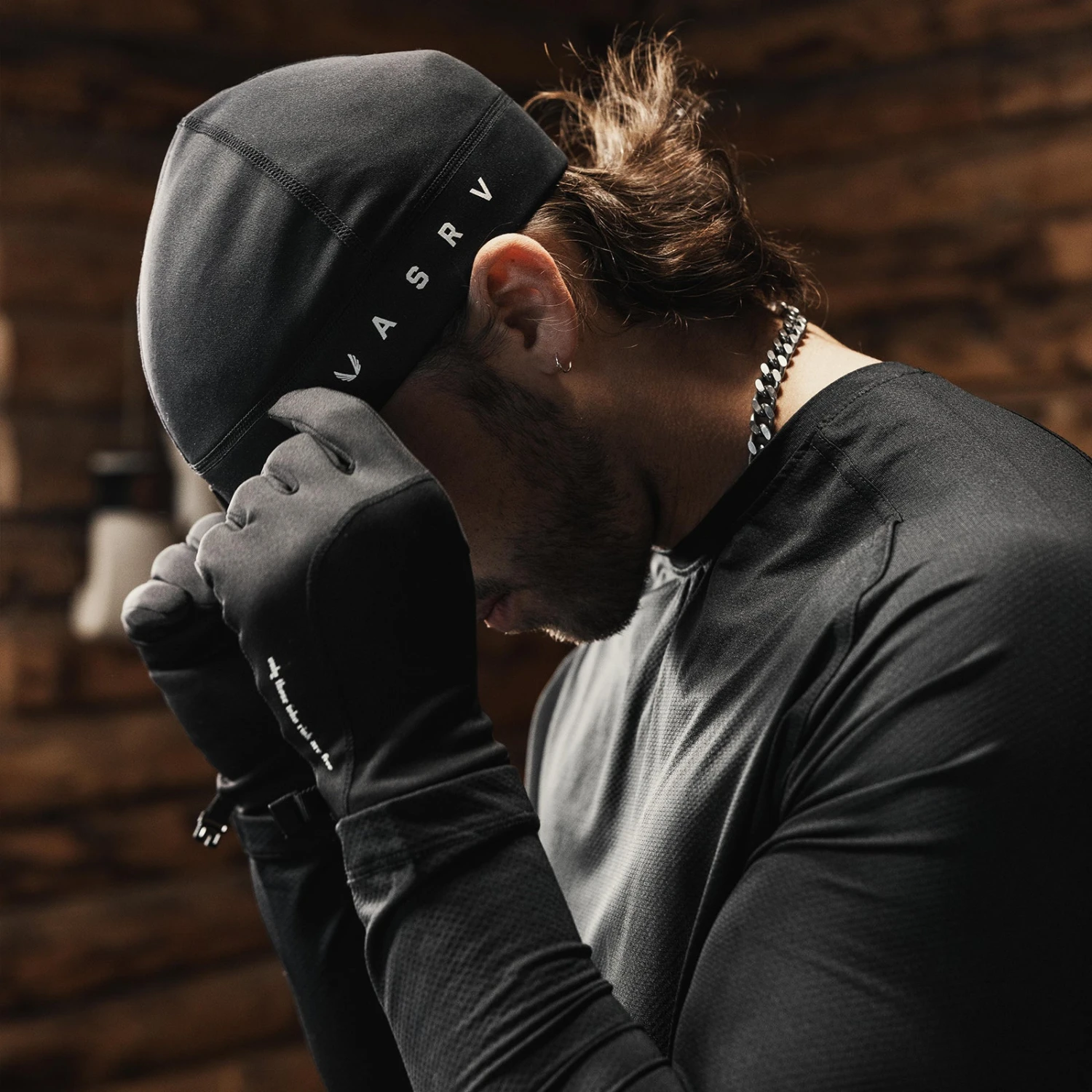 0545. Performance Wings Logo Skull Cap - Black 5 0545. Performance Wings Logo Skull Cap - Black - Image 3